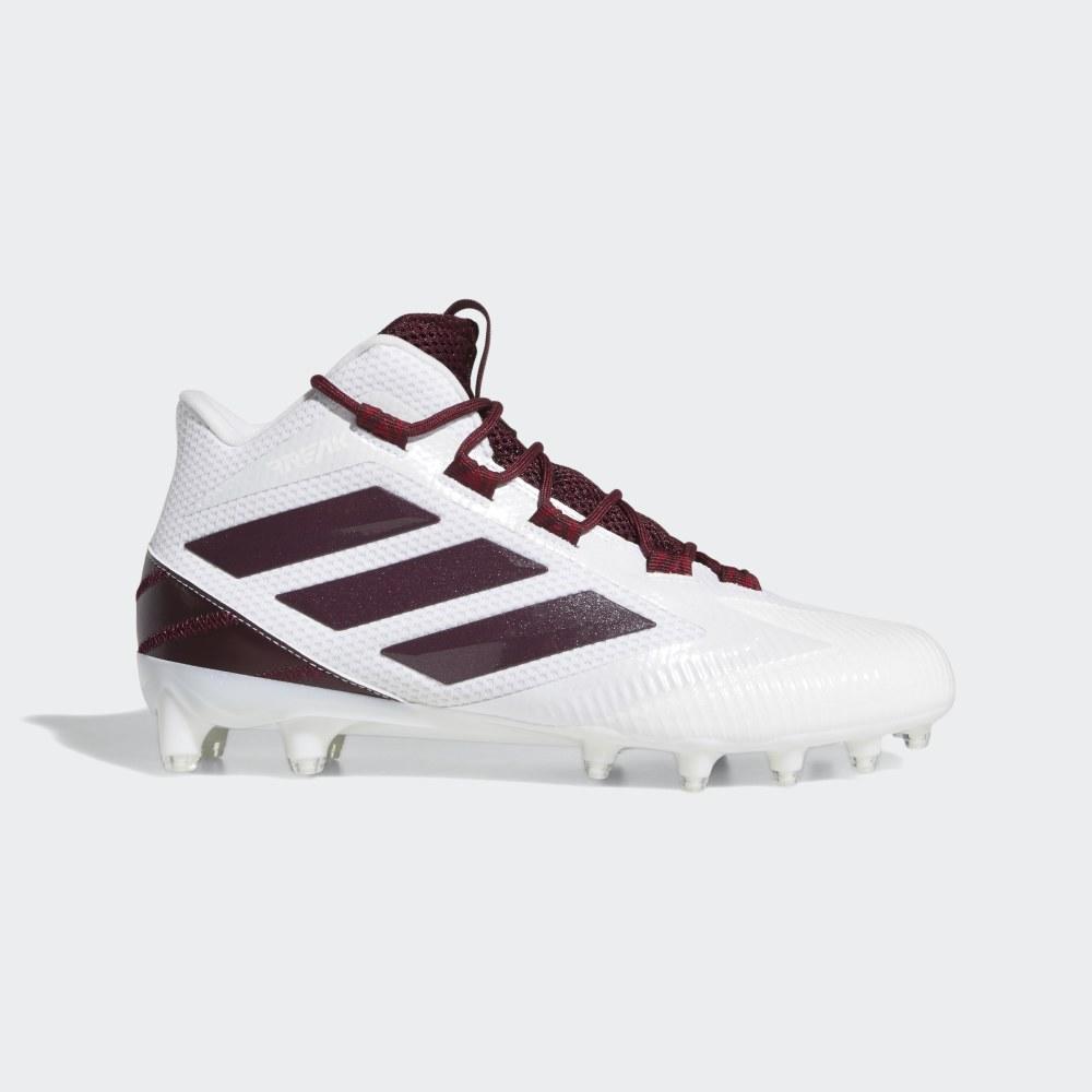 Adidas Men's Freak Carbon Mid Football Boots White/Burgundy Ireland F97432